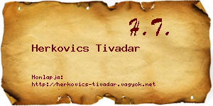 Herkovics Tivadar névjegykártya
